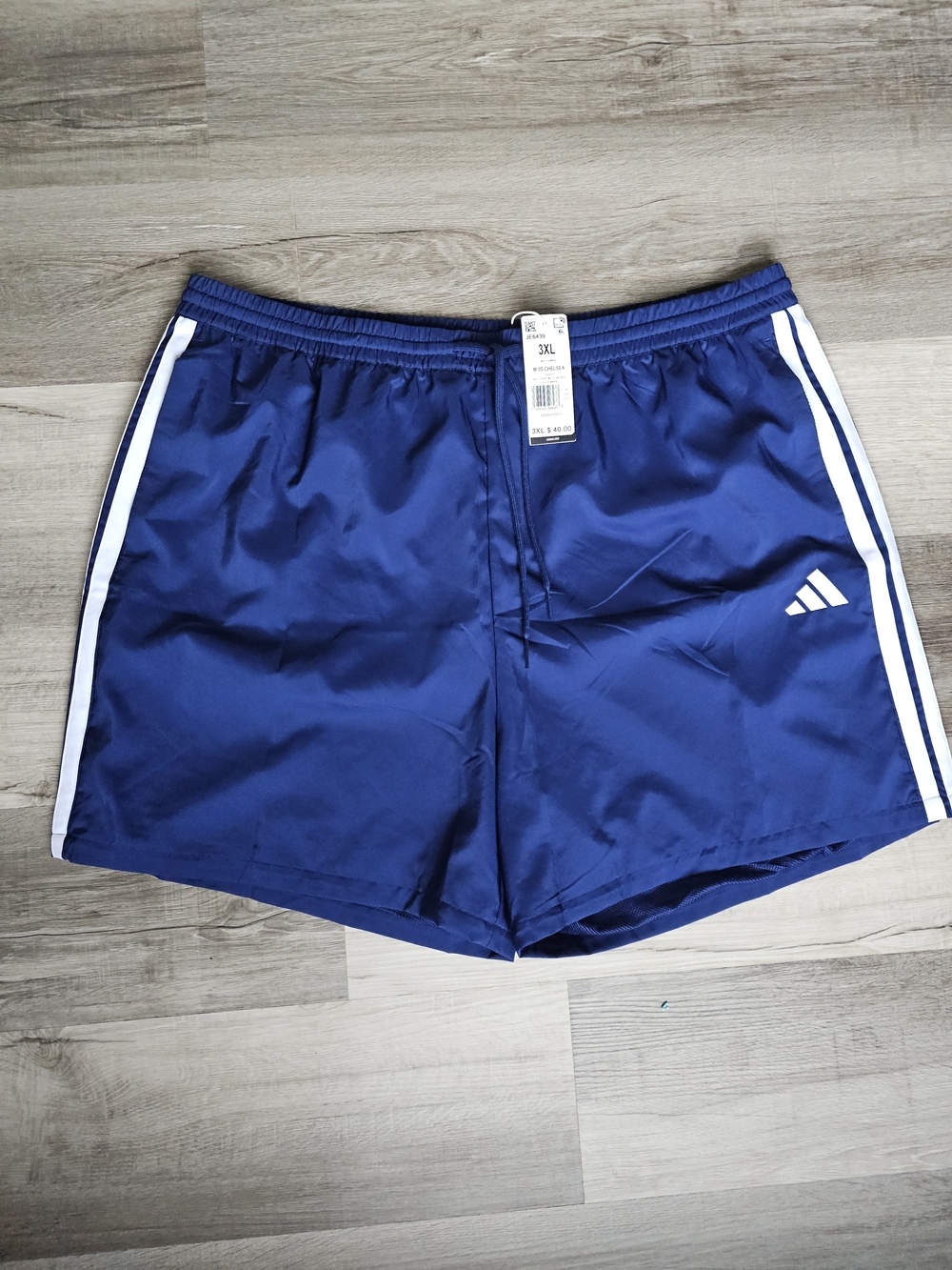 NWT Adidas Chelsea Performance Shorts Navy Blue Men's Size 3XL 7" Inseam